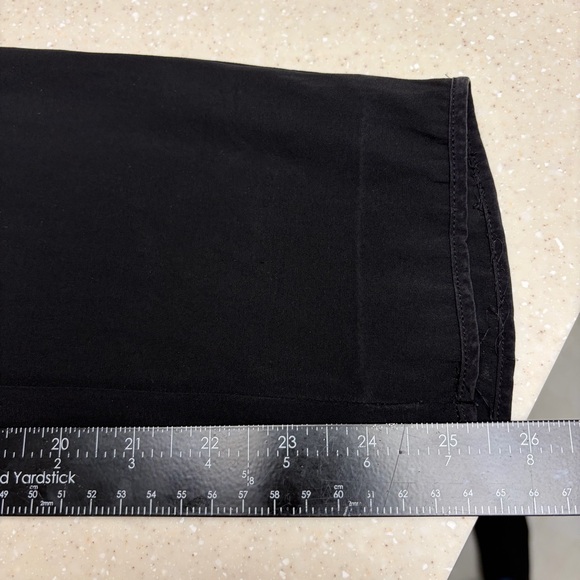 Brunello Cucinelli 100% Silk Tapered Black Trousers Size 6 - Picture 5 of 9